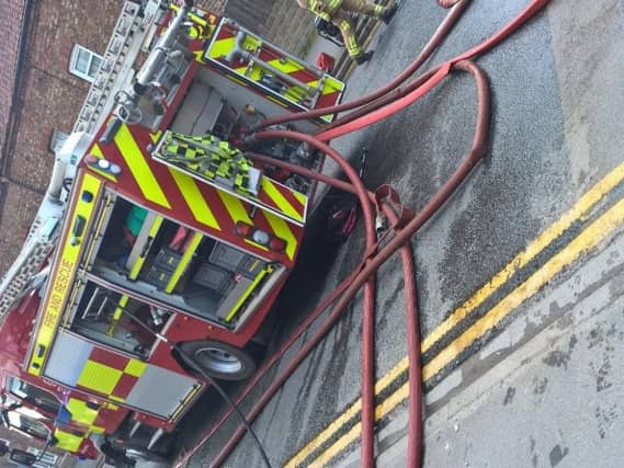 The fire service on scene. Photo: North Yorkshire Fire & Rescue Service