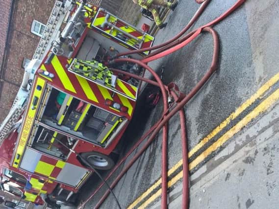 The fire service on scene. Photo: North Yorkshire Fire & Rescue Service