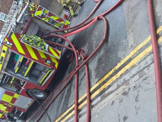 The fire crews on scene