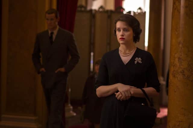 Claire Foy in a scene from The Crown.