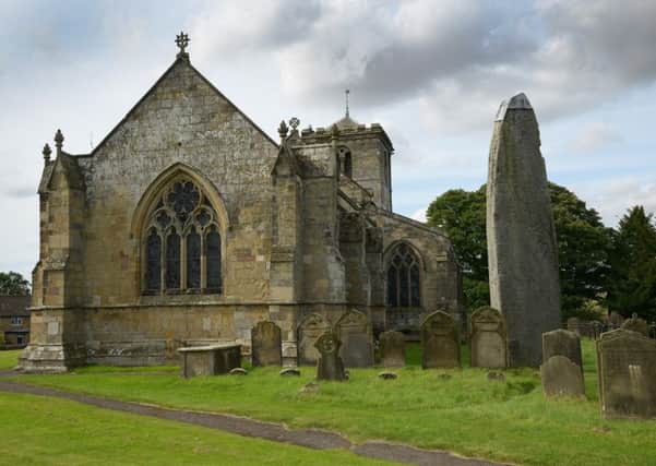 Rudston Church in East Yorkshire has the tallest free standing monolith in Europe.