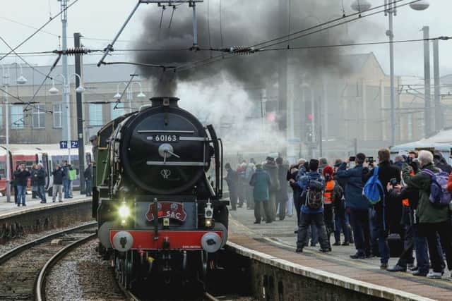 Tornado on its outing on Yorkshire's Settle-Carlisle line in February