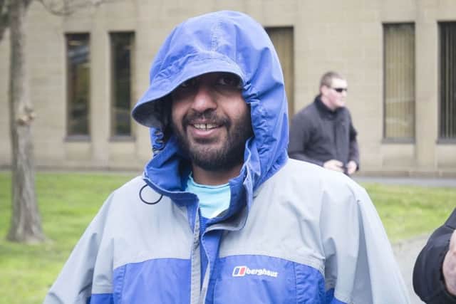 Raj Singh Barsran arrives at Huddersfield Magistrates Court