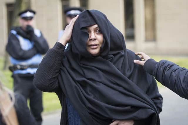 Naveeda Habib arrives at Huddersfield Magistrates Court