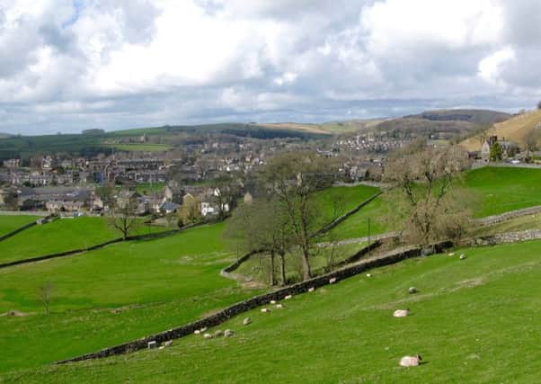 Looking down on Settle from the route.