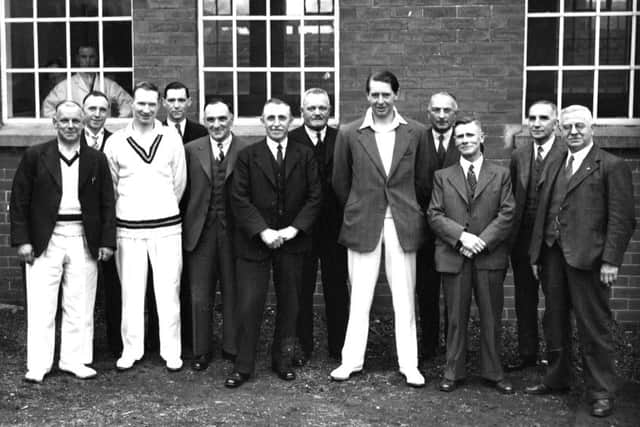 Earl Fitzwilliam of Wentworth eight from left
Died 1948 (air crash)
Left to right: T. Naylor, C.A.S. Fielding, N. Wilkinson, Hedley, Wilcox, T. Tummey, H. Tinker, Lord Milton (later Earl Fitzwilliam), A. Varty, Percy-Wright, H. Walker (Manager, and Tom Pearson