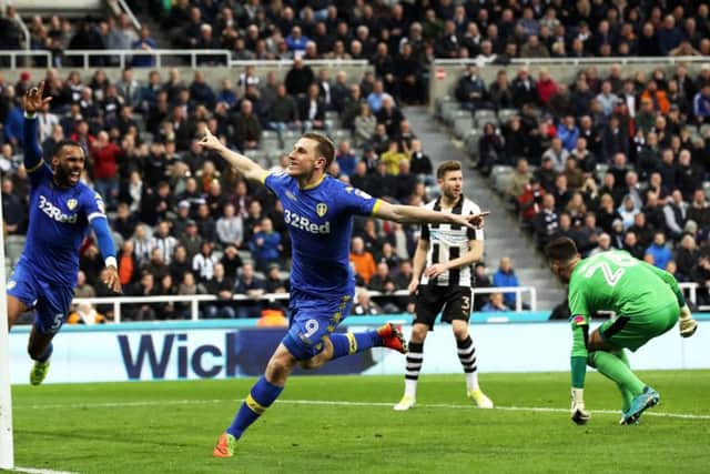 PERFECT TIMING: Chris Wood celebrates his equaliser against 
Newcastle United Picture: Bruce Rollinson