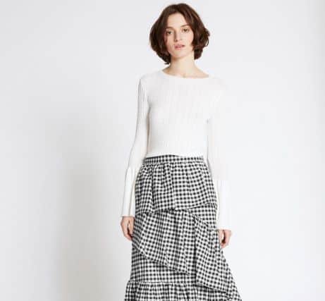 Ruffle midi skirt, Â£35, from Marks & Spencer.