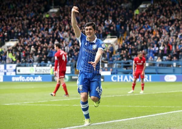 Sheffield Wednesday's Fernando Forestieri celebrates scoring his side's first goal of the game against Cardiff. Picture: Danny Lawson/PA