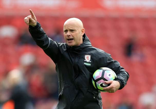Interim head coach Steve Agnew is aiming to gain his first win in charge of Middlesbrough tonight (Picture: PA).
