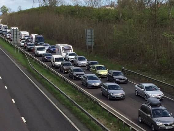 Queues on the A64 today.