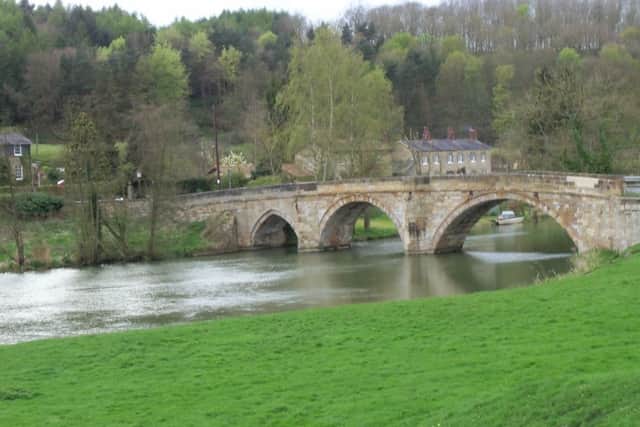The bridge of the River Derwent at Kirkham Priory.  Picture by Sue Woodcock.