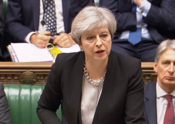 Prime Minister Theresa May speaks during Prime Minister's Questions in the House of Commons, London. PRESS ASSOCIATION Photo. Picture date: Wednesday April 19, 2017. See PA story POLITICS PMQs May. Photo credit should read: PA Wire