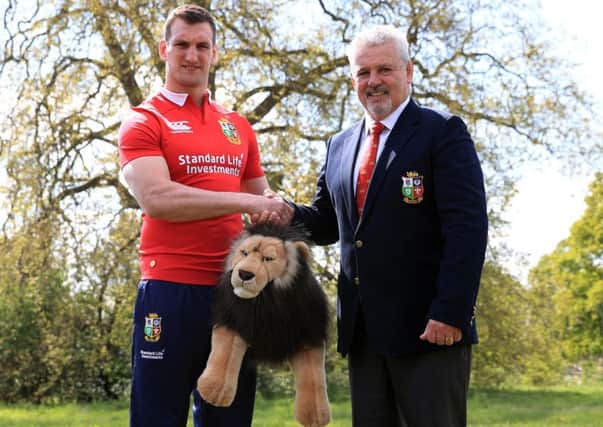 Double act: Warren Gatland, right, and Sam Warburton will represent the Lions as coach and captain, respectively, for a second time. (Picture: PA)