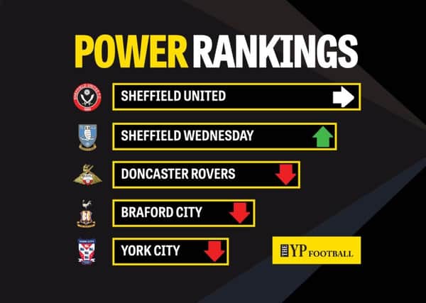 Sheffield United lead city rivals Sheffield Wednesday in the Power Rankings