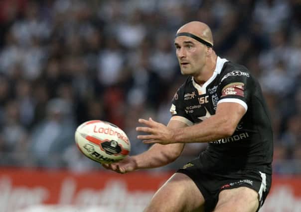 Danny Houghton has missed Hull FC's last four games with a calf strain but is set to return against Super League leaders Castleford Tigers (Picture: Bruce Rollinson).