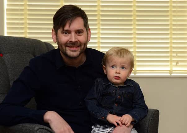 Barnsley based blogger and author Matt Coyne , with his son Charlie. Picture Scott Merrylees.