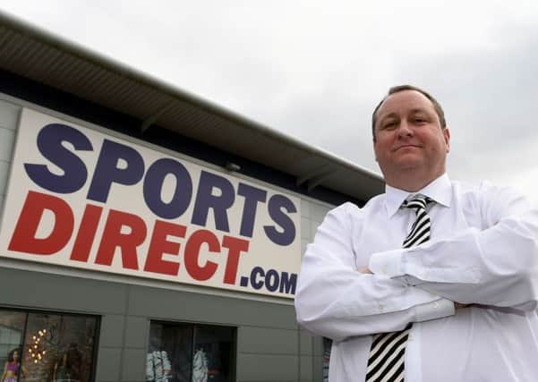 Sports Direct founder Mike Ashley outside the Sports Direct headquarters in Shirebrook, Derbyshire, as the billionaire tycoon seized control of US retailers Bob's Stores and Eastern Mountain Sports in a 101 million US dollars (Â£78 million) debt deal. PRESS ASSOCIATION Photo.