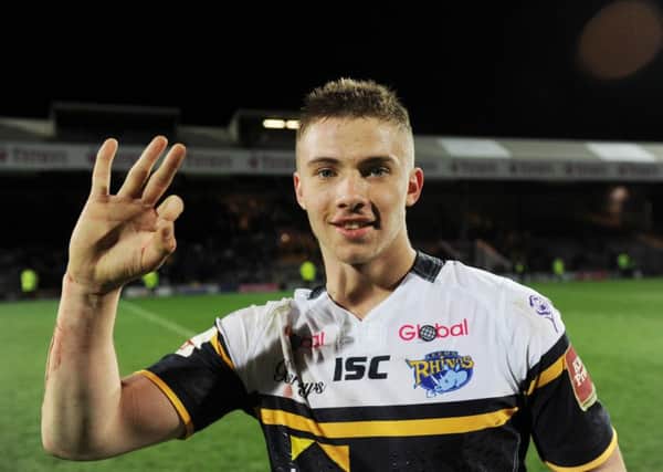 Seventeen-year-old Jack Walker delighted after his hat-trick debut for Leeds Rhinos (Picture: Steve Riding).