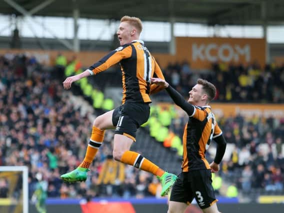 Sam Clucas celebrates Hull City's second (Photo: PA)