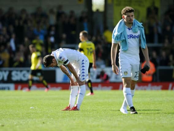 Disappointment was etched on the faces of the Leeds squad at full-time