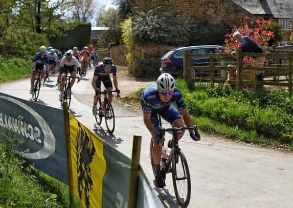 Harry Tanfield, pictured riding in Sundays Rutland-Melton International CiCLE Classic (Picture: Hugh McManus).
