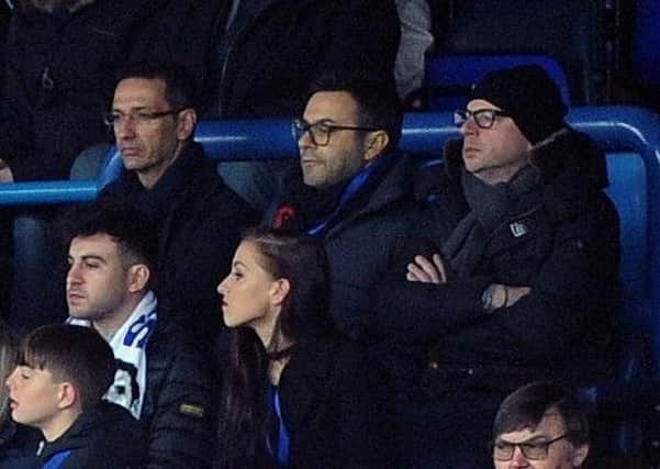 Leeds co-owner Andrea Radrizzani, back row second from the right