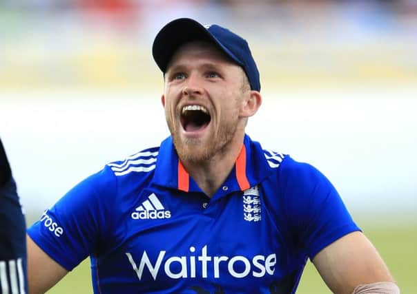 England's David Willey after taking the catch of Sri Lanka's Seekkuge Prasanna during the Royal London One Day International Series at Edgbaston, Birmingham. (Picture: Nigel French/PA Wire)