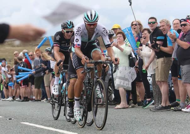 File pic: A breakaway of three British riders led the Tour of Britain over the Cat and Fiddle, in 2016