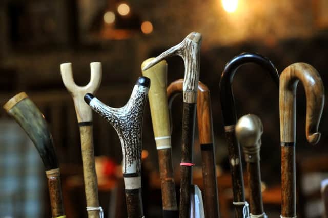 Walking sticks for sale at The Fountaine Inn.