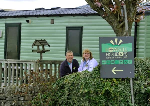 Tony and Fiona Foster, the owners of Howgill Holidays near Appletreewick.