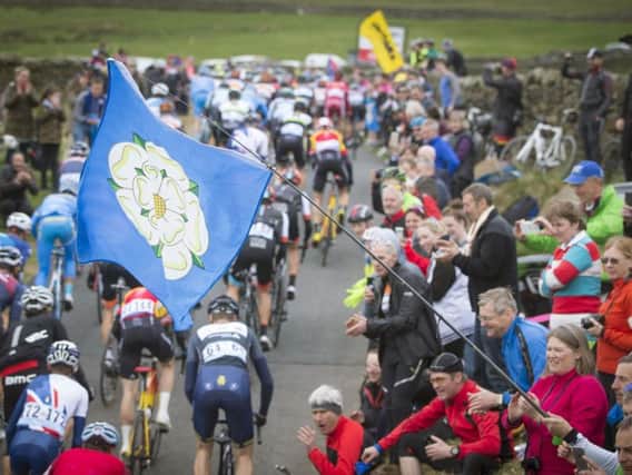 Riders along the Tour de Yorkshire route