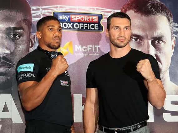 Anthony Joshua stopped Wladimir Klitschko in the 11th round of a pulsating heavyweight contest at Wembley Stadium