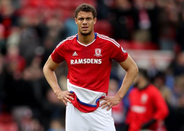 Middlesbrough's Rudy Gestede appears dejected during the Premier League match at the Riverside Stadium, Middlesbrough.