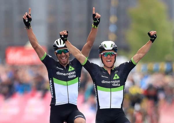 Team Dimension Data's Serge Pauwels (right) wins Stage Three of the Tour de Yorkshire. (Picture: Danny Lawson/PA Wire)