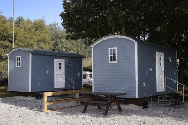 Shepherd's huts at South Cliff