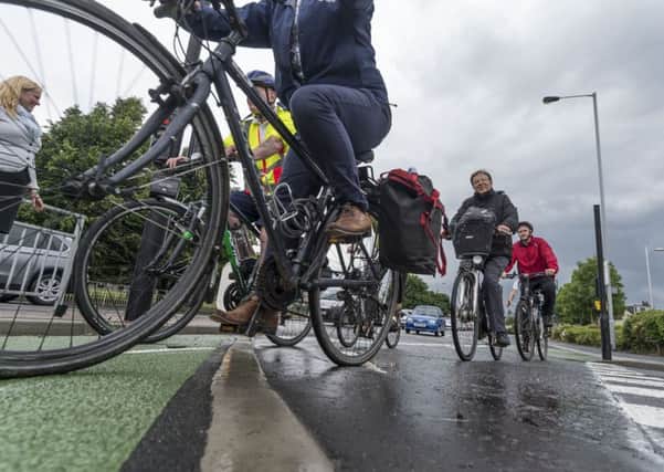 Date: 30th June 2016. Picture James Hardisty. Official opening of the CityConnect Cycle Superhighway connecting Leeds and Bradford.