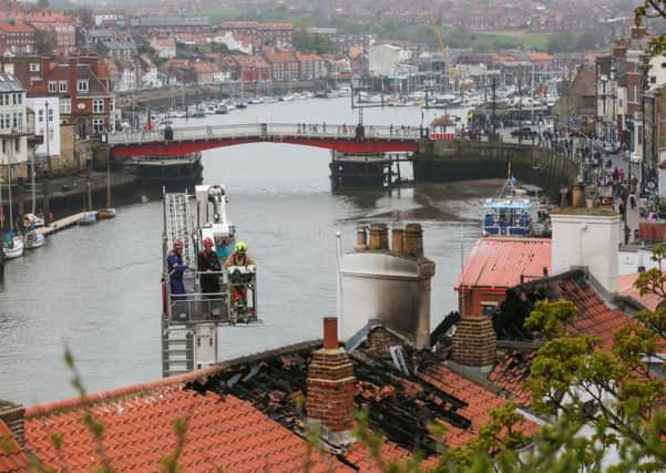 Fire crews remained at the Magpie Cafe in Whitby all of Tuesday, as they investigate the cause of two fires at the popular Fish and Chip restaurant in the last two days. The building has remained closed while investigations are underway. Picture: Ceri Oakes