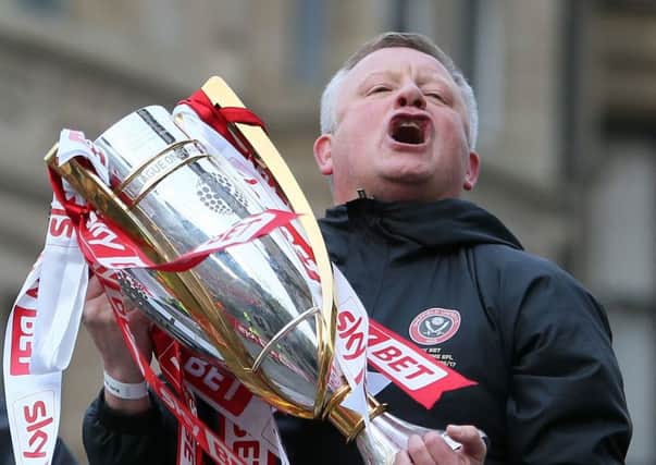 No monthly award but Sheffield United manager Chris Wilder has the League One trophy