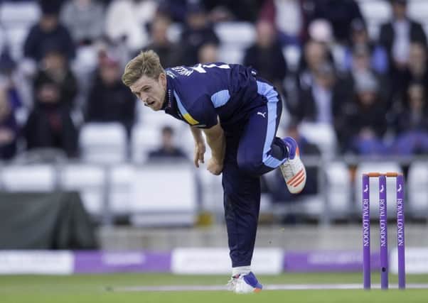 SIDELINED: Strike bowlers David Willey, above, and Liam Plunkett, inset, were withdrawn from Yorkshires Royal London Cup one-day side against Durham and told to report for England practice instead. Picture: SWPix