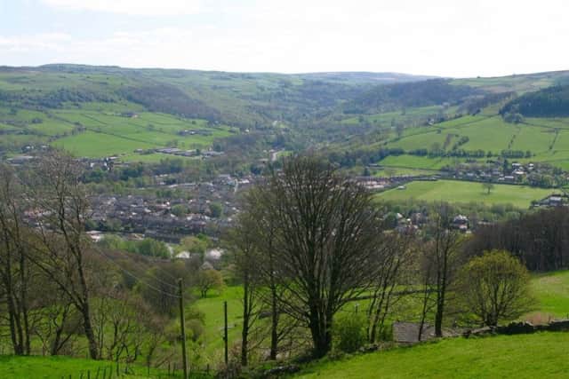 The view across Mytholmroyd towards Cragg Vale
