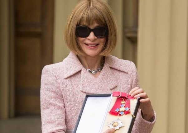 Editor-in-Chief, American Vogue and Artistic Director Dame Anna Wintour after receiving her Dame Commander