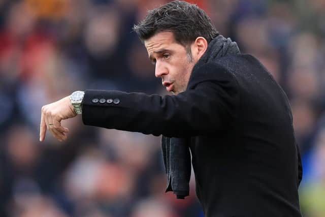 Hull City manager Marco Silva during a Premier League match at the KCOM Stadium, Hull.