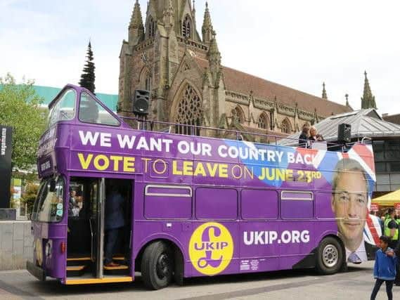 Ukip's referendum battle bus