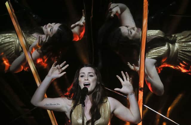 The UK's Lucie Jones during rehearsals for the Eurovision Song Contest