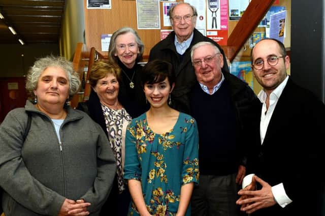 8 May 2017.............. A history project charting the stories of Jewish people living in Yorkshire has been launched at Sheffield University. Pictured is project leader Daniel Lee with some of those who took part. Picture Scott Merrylees