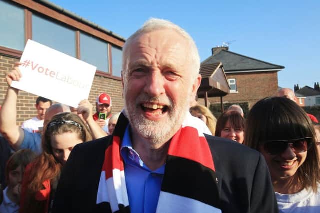 Labour leader Jeremy Corbyn on the general election campaign trail in Rotherham.