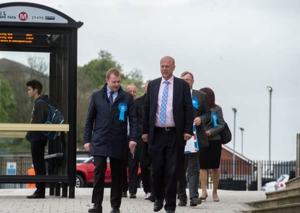 Transport Secretary Chris Grayling campaigning in Wakefield this week.