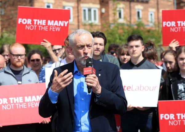 Jeremy Corbyn was campaigning in Garforth, and other parts of Yorkshire, when his draft manifesto was leaked.