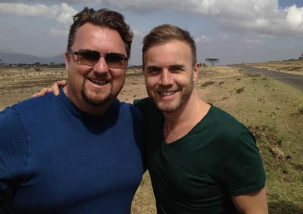 Kennedy with his friend Gary Barlow.